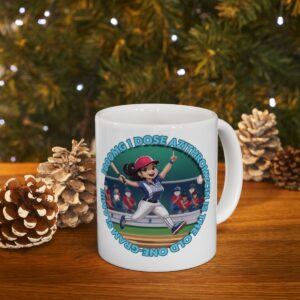 Baseball Enthusiast Ceramic Mug | Perfect Gift for Sports Lovers, Customizable, Fun Quote for Players, Coffee Cup, Team Spirit