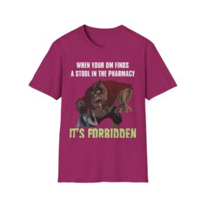 Angry Monster Illustration T-Shirt | It's Forbidden text