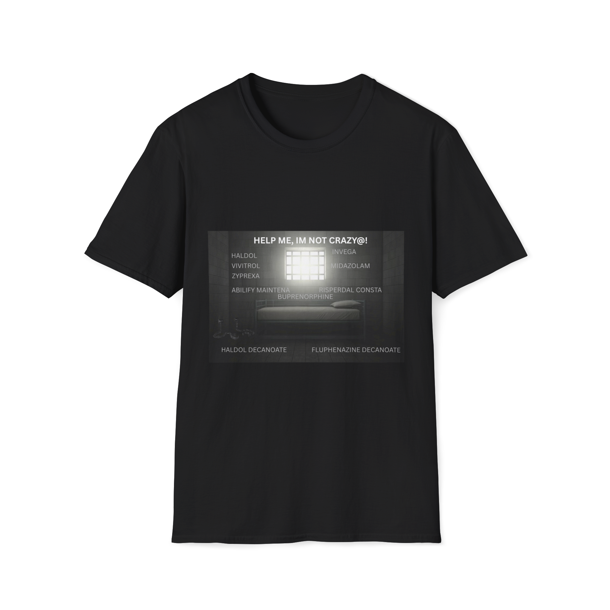 Help Me I'm Not Crazy T-Shirt | Retro TV Static Mental Health - Image 15