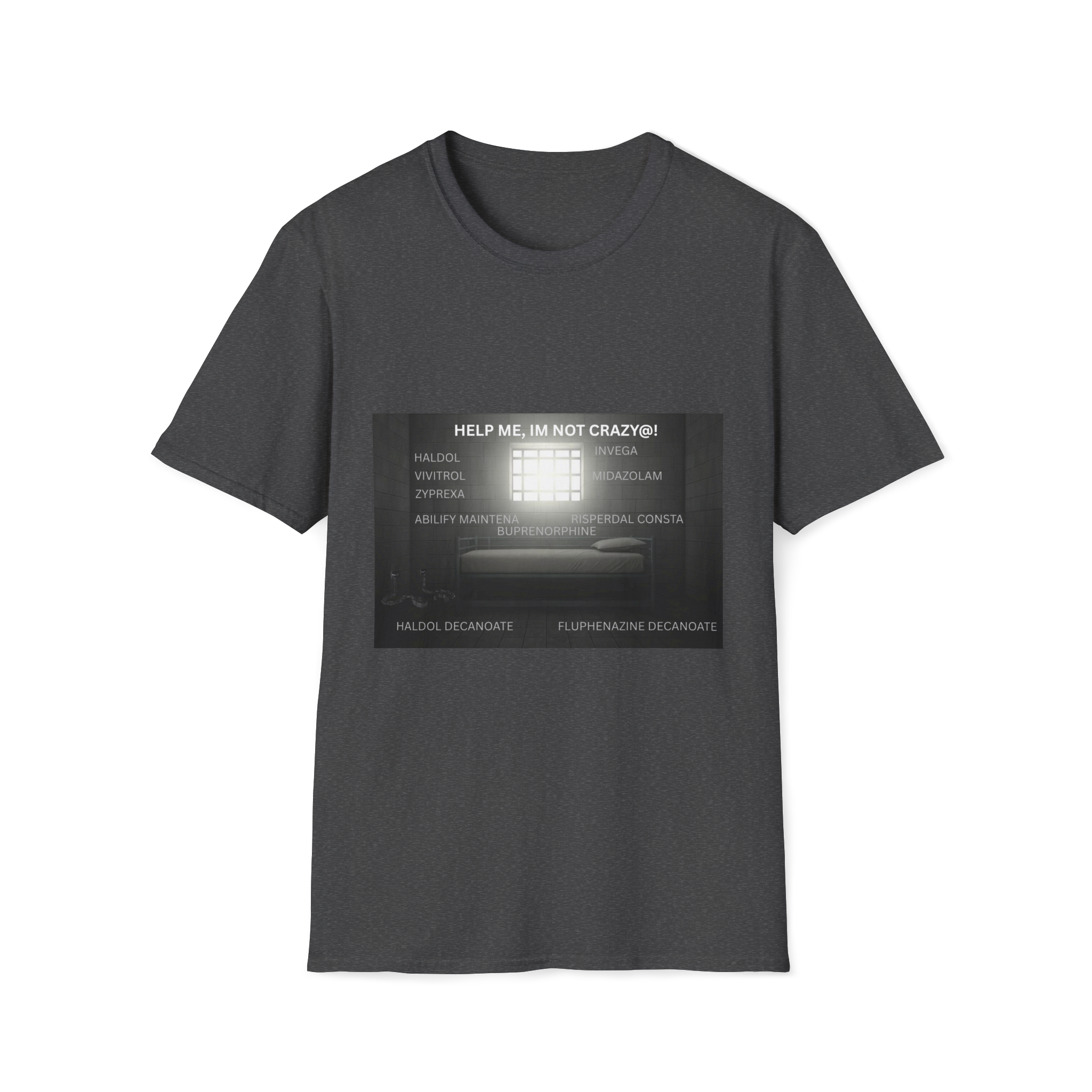 Help Me I'm Not Crazy T-Shirt | Retro TV Static Mental Health - Image 21