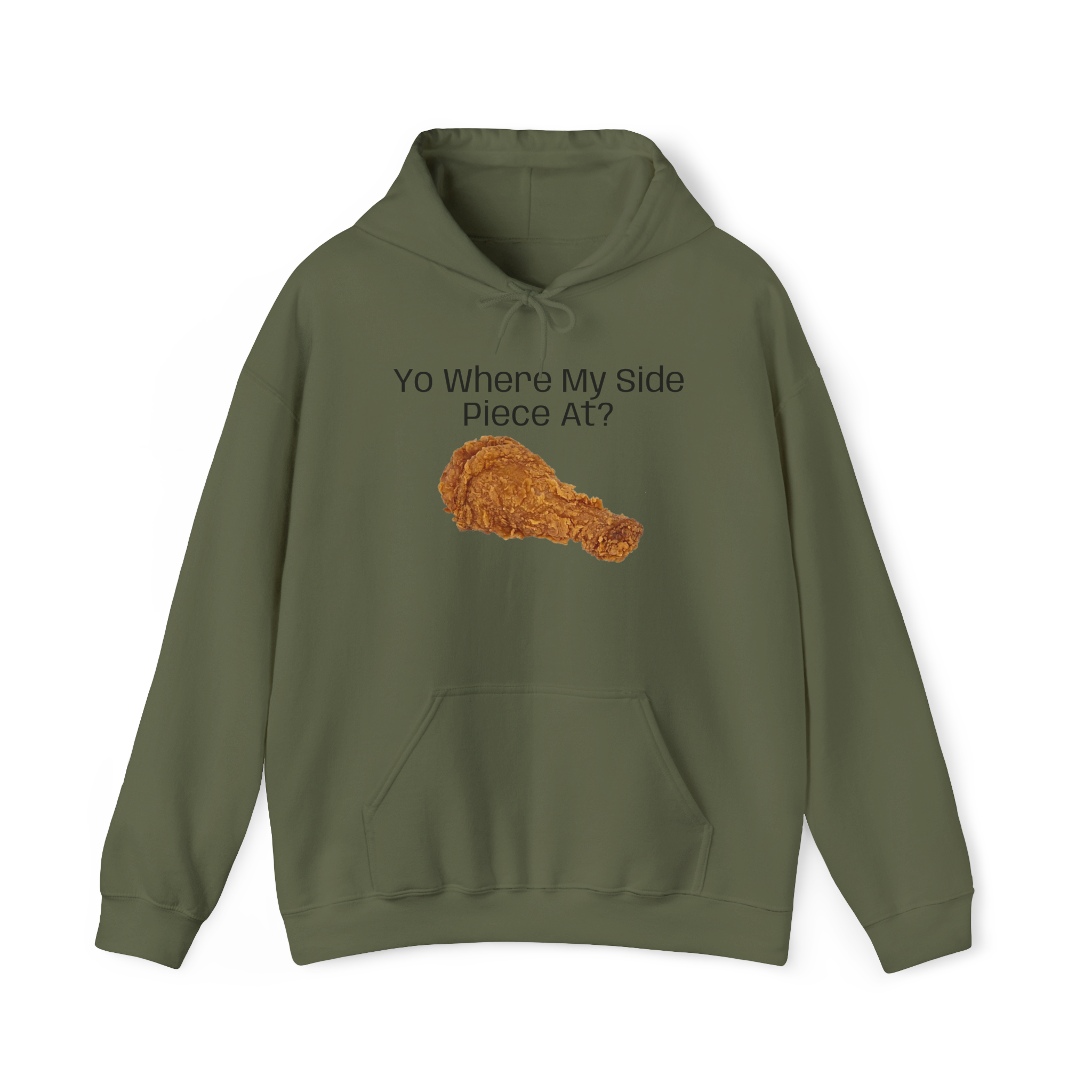 Fried Chicken Illustration Hoodie | Yo Where My Side Piece At? - Image 11