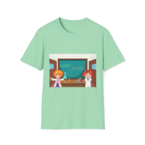 Cute Science Classroom Kids Illustration T-Shirt | Lab Chalkboard Tee