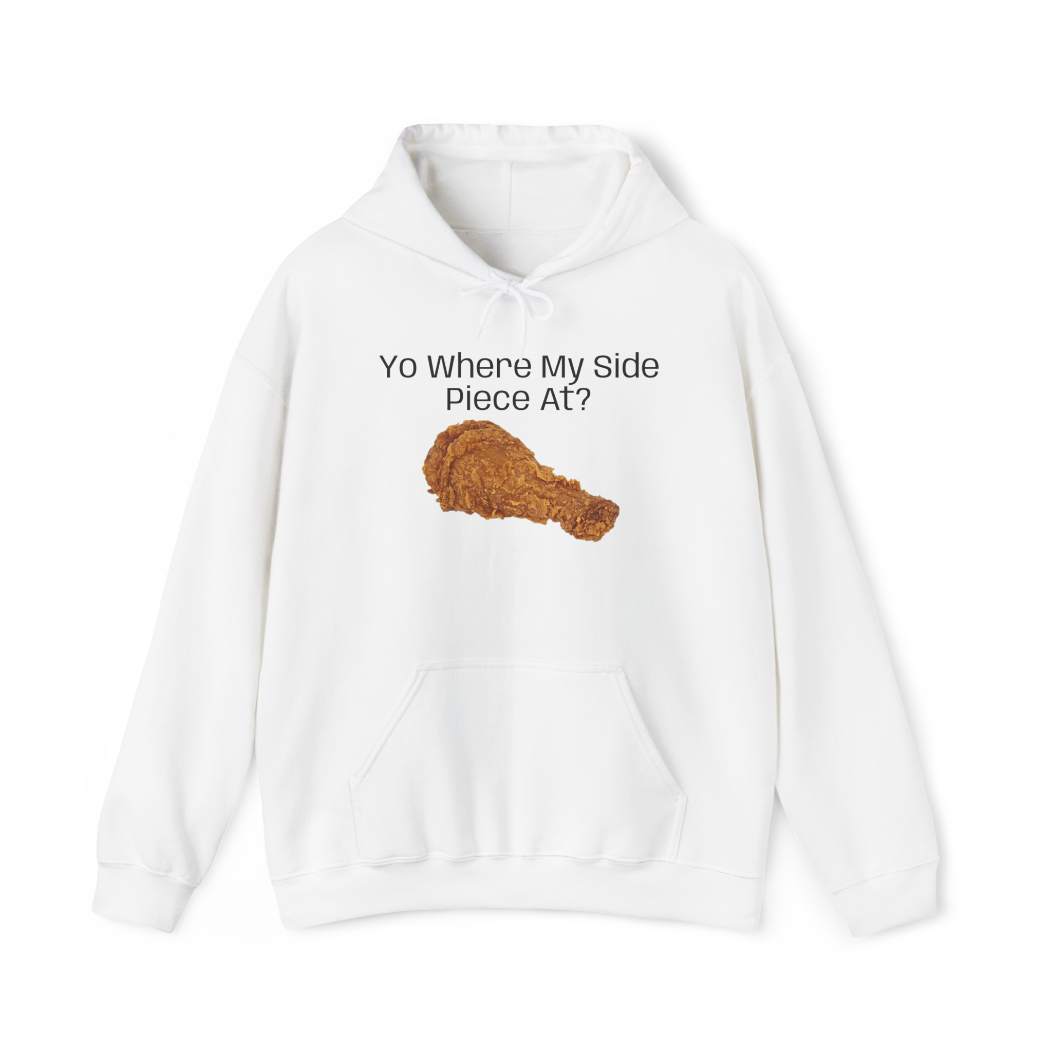 Fried Chicken Illustration Hoodie | Yo Where My Side Piece At? - Image 8