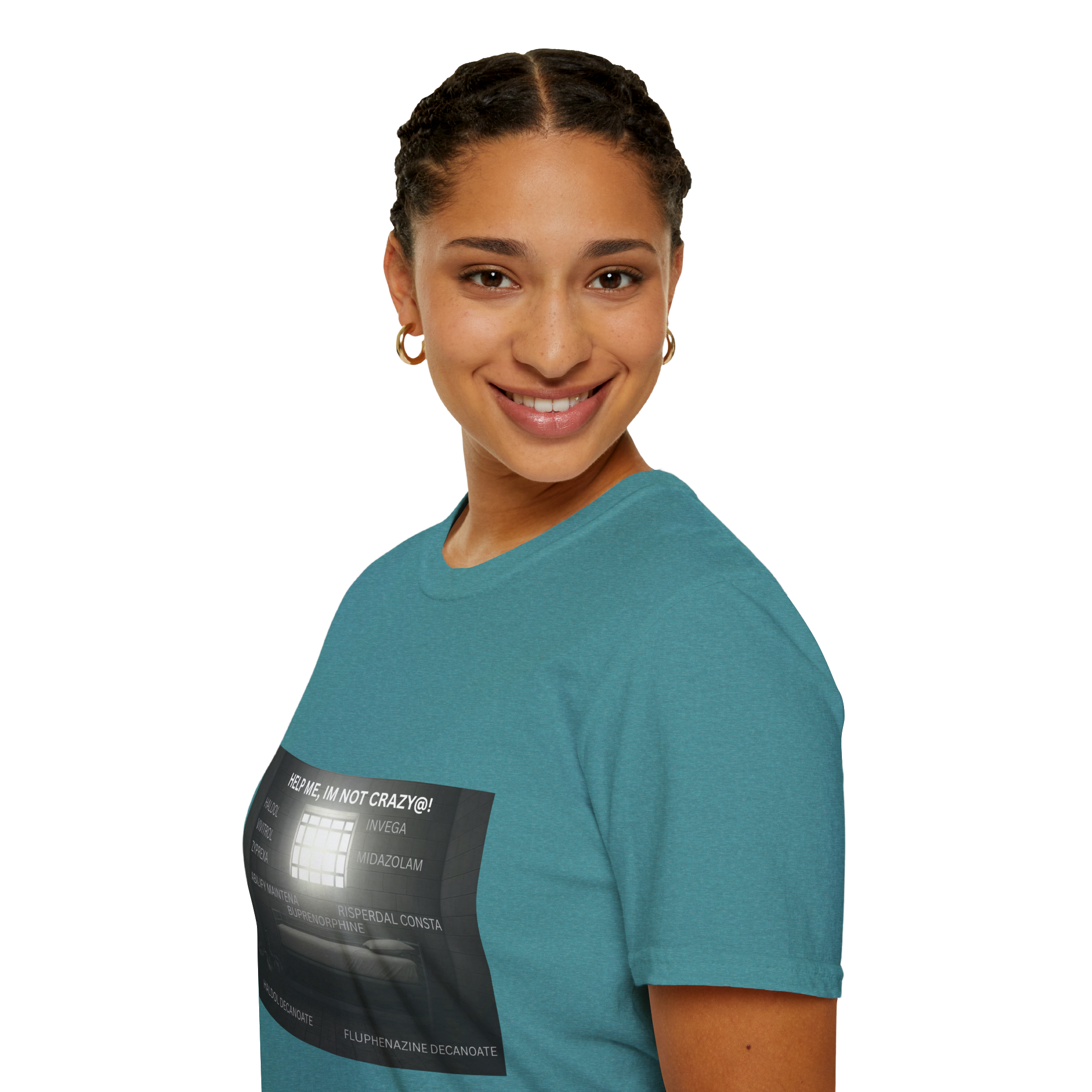 Help Me I'm Not Crazy T-Shirt | Retro TV Static Mental Health - Image 9