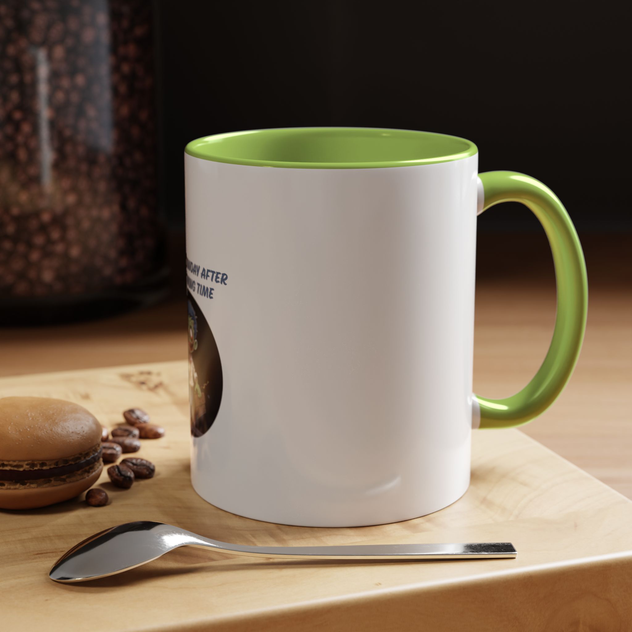 Daylight Saving Monday Zombie Mug | Accent Coffee Mug - Image 6
