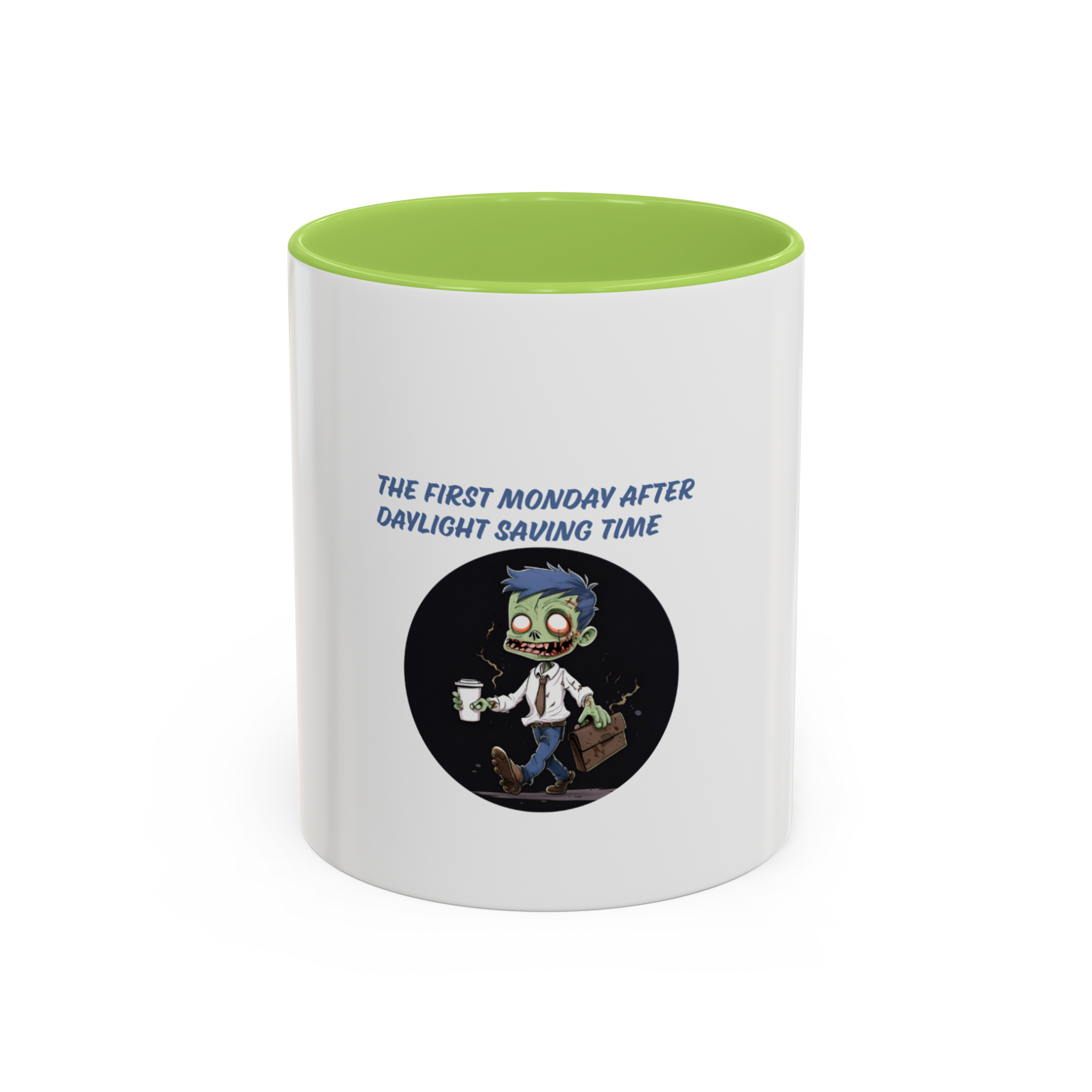 Daylight Saving Monday Zombie Mug | Accent Coffee Mug