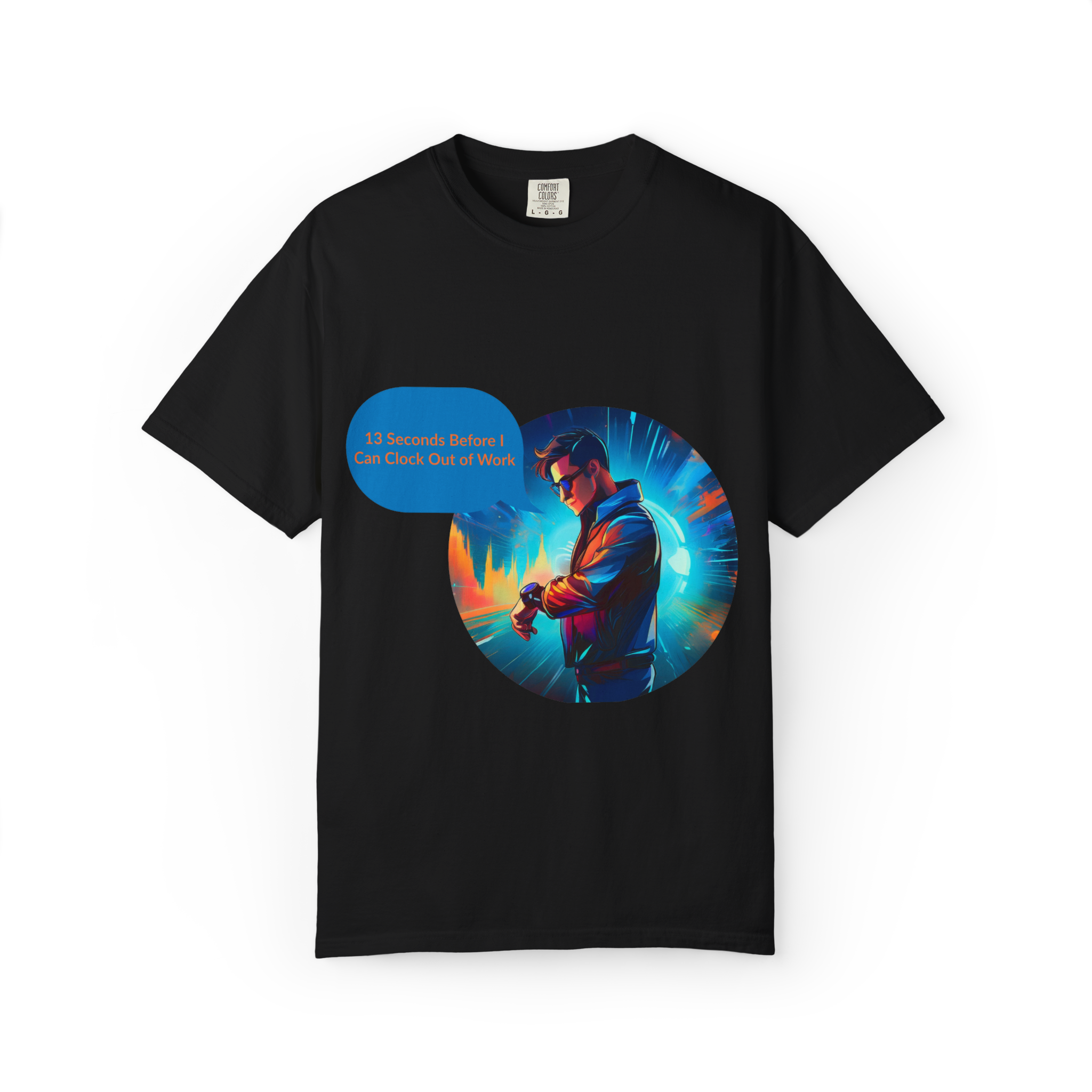 Cyber Gamer Character T-Shirt | Neon Futuristic Illustration - Image 19