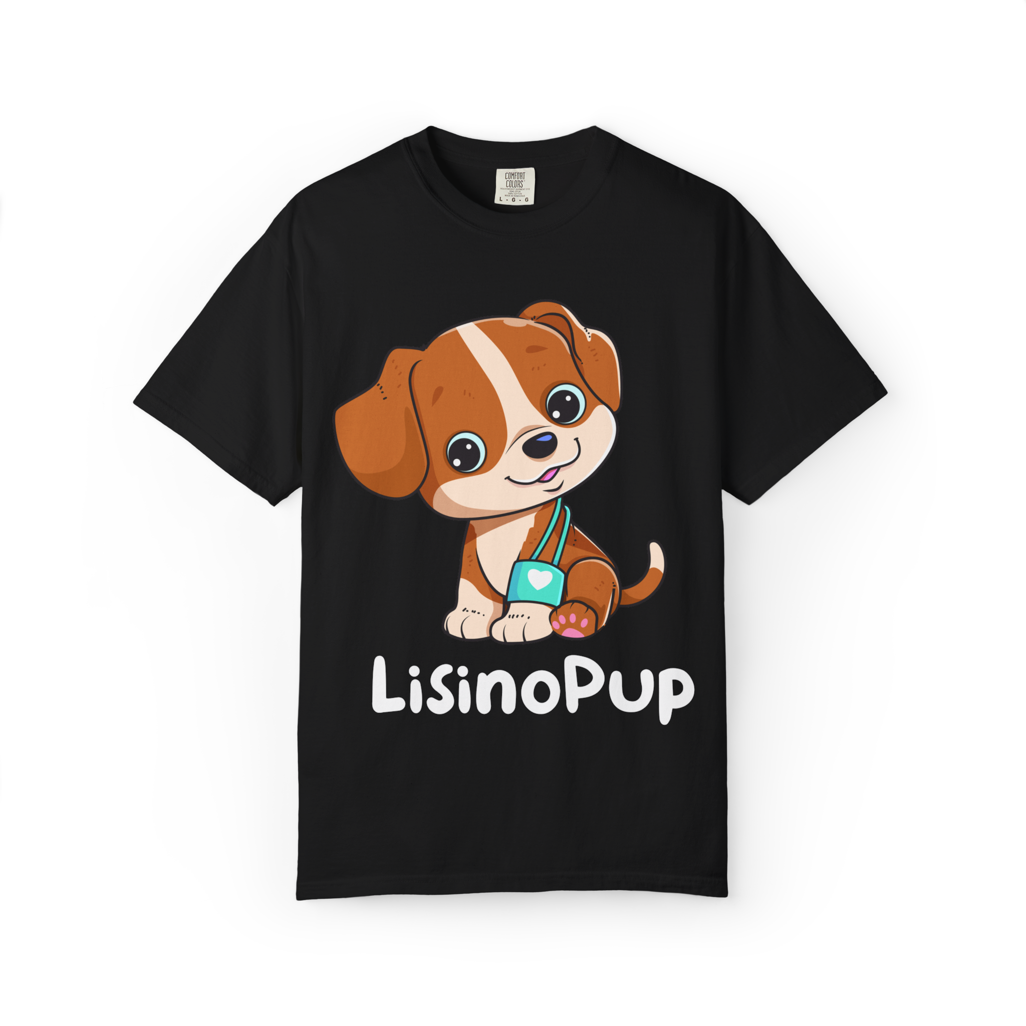 Cute Puppy Illustration T-Shirt | Cartoon Dog Graphic - Image 29