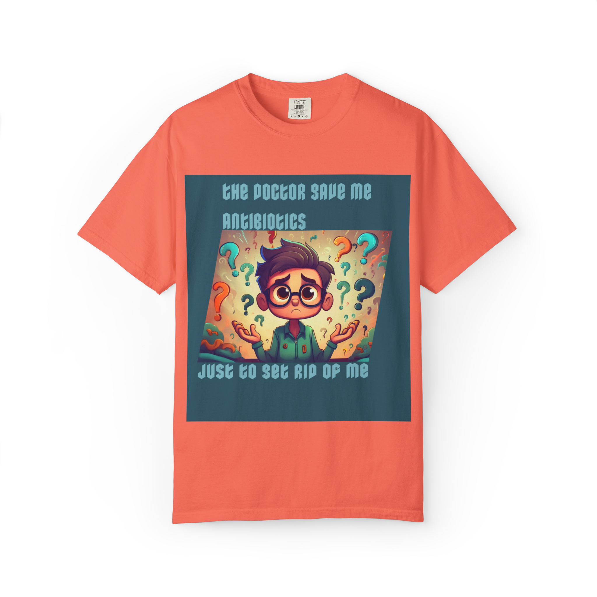Antibiotics Cartoon Doctor T-shirt | Funny Medical Question Mark Design - Image 20