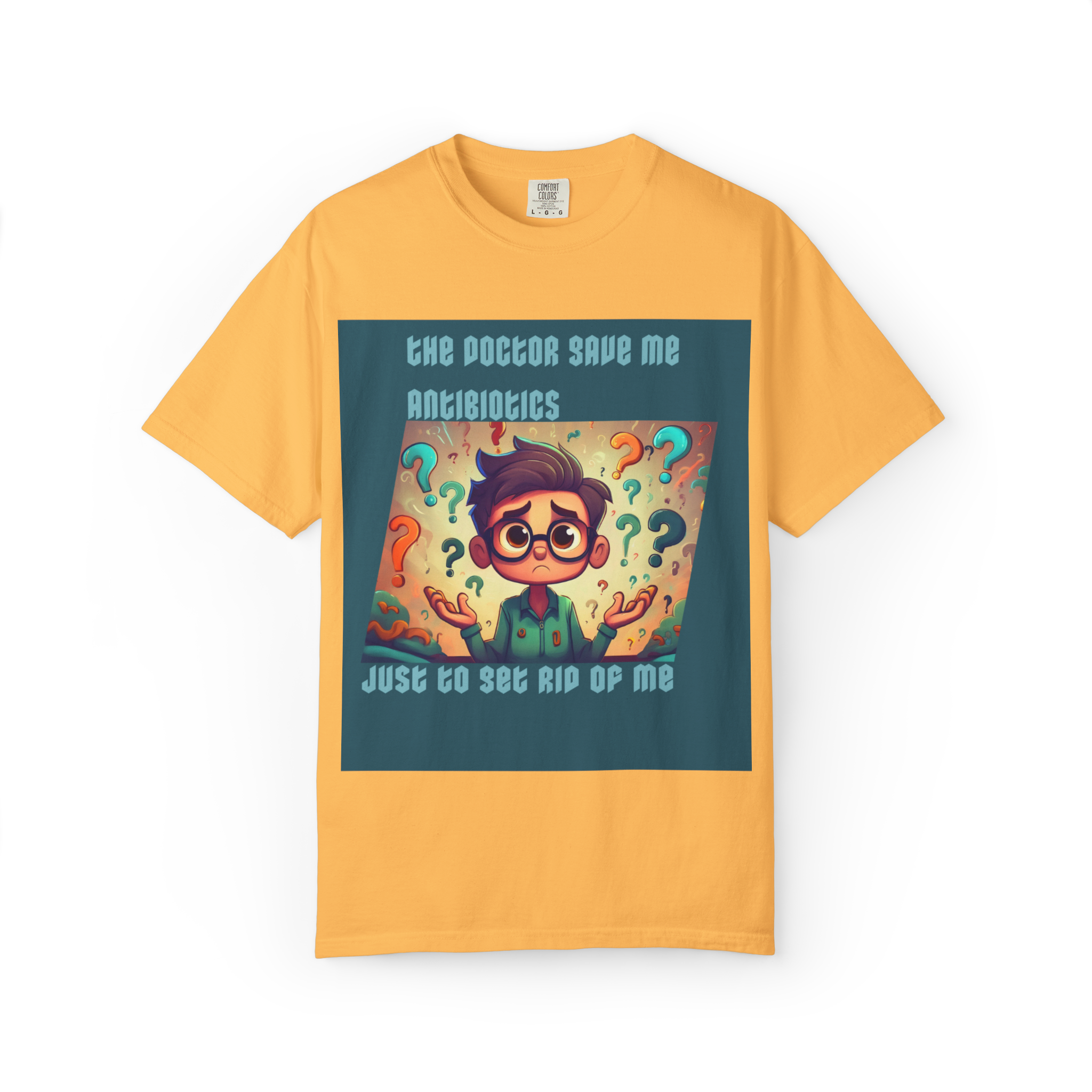 Antibiotics Cartoon Doctor T-shirt | Funny Medical Question Mark Design - Image 19
