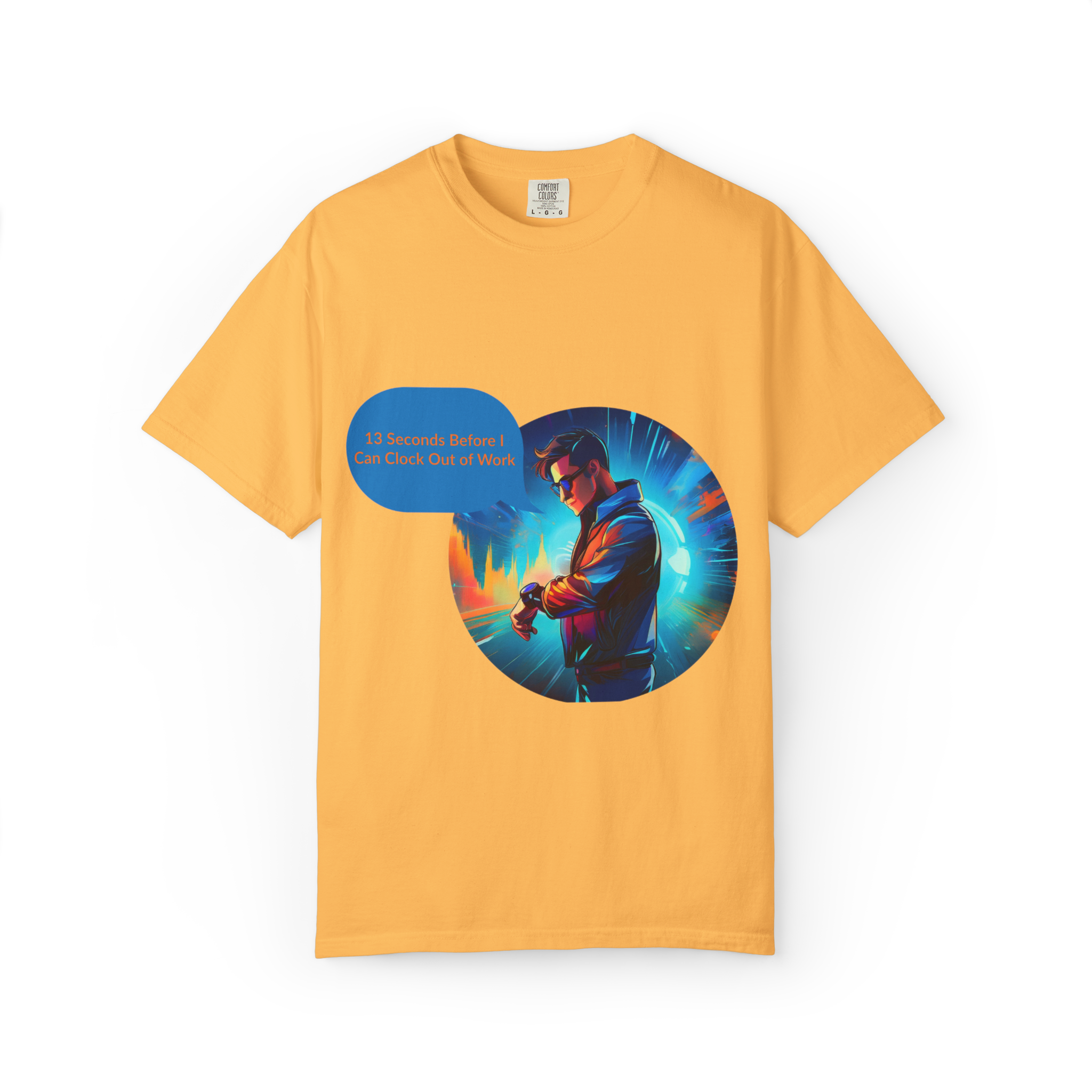 Cyber Gamer Character T-Shirt | Neon Futuristic Illustration - Image 16