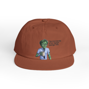 Zombie with Coffee Surf Cap | Funny Monday Morning Hat
