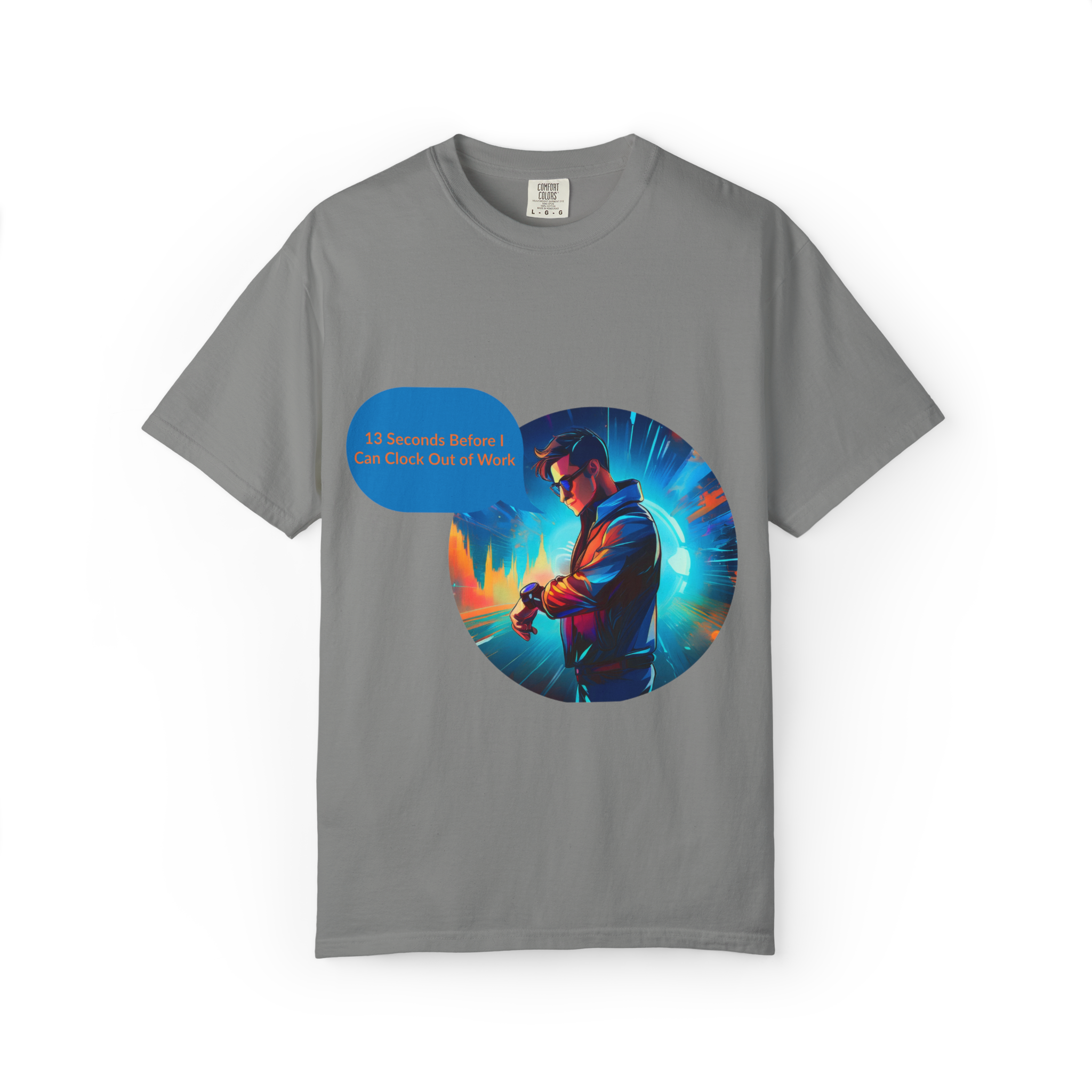 Cyber Gamer Character T-Shirt | Neon Futuristic Illustration - Image 21