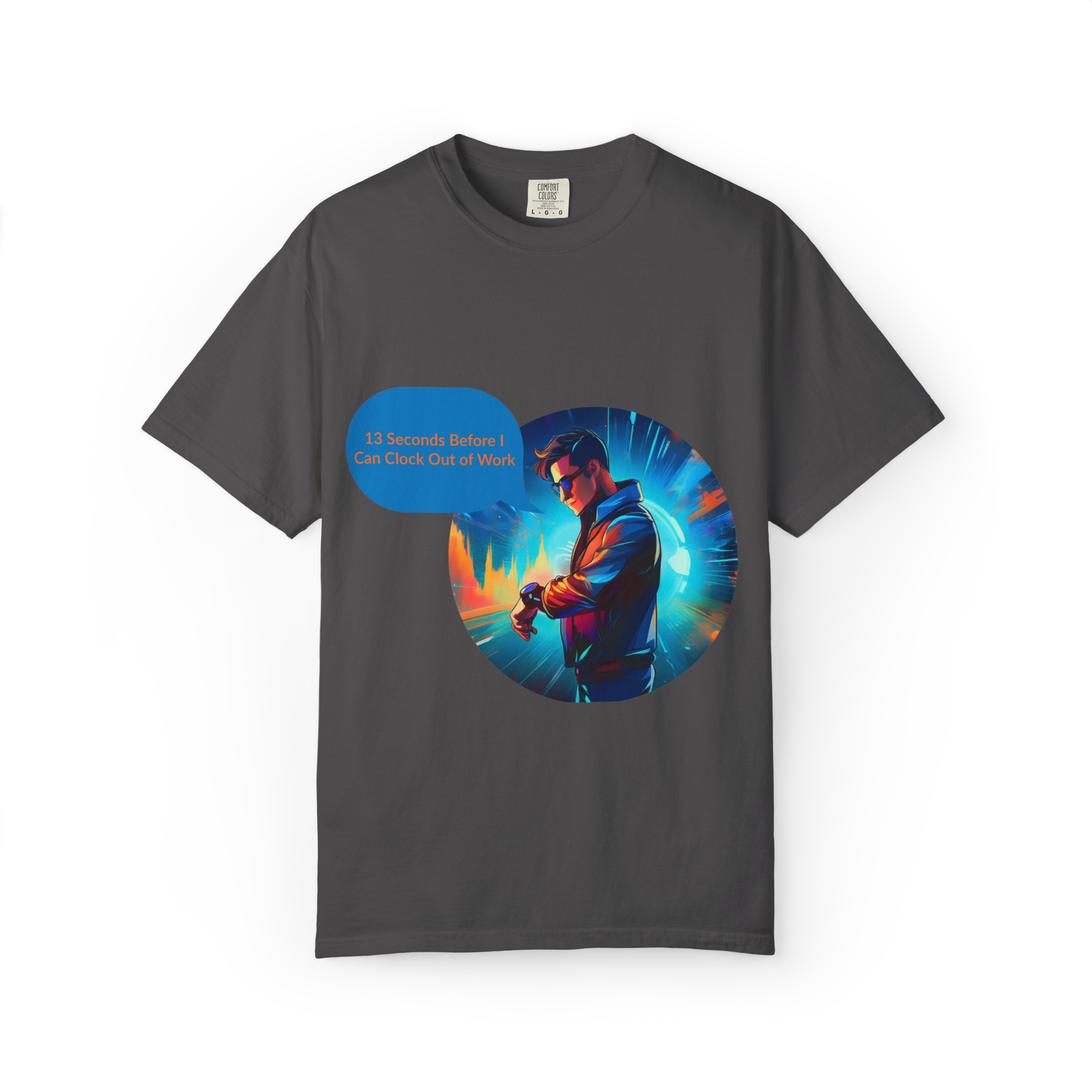 Cyber Gamer Character T-Shirt | Neon Futuristic Illustration - Image 20