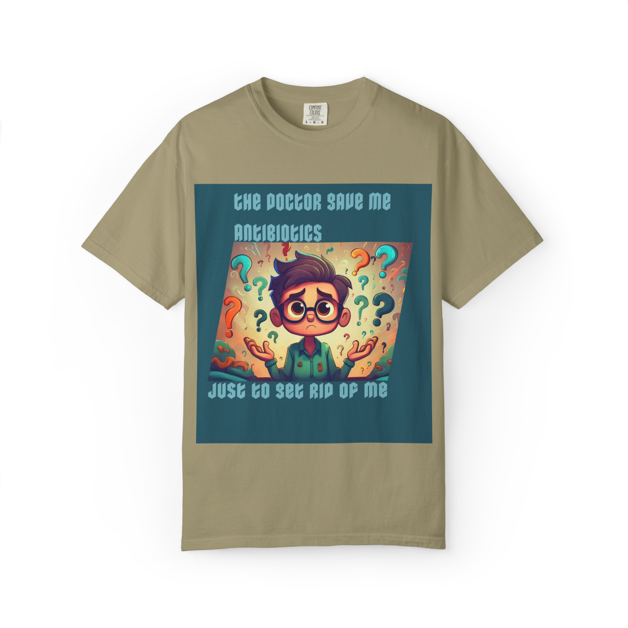 Antibiotics Cartoon Doctor T-shirt | Funny Medical Question Mark Design - Image 18