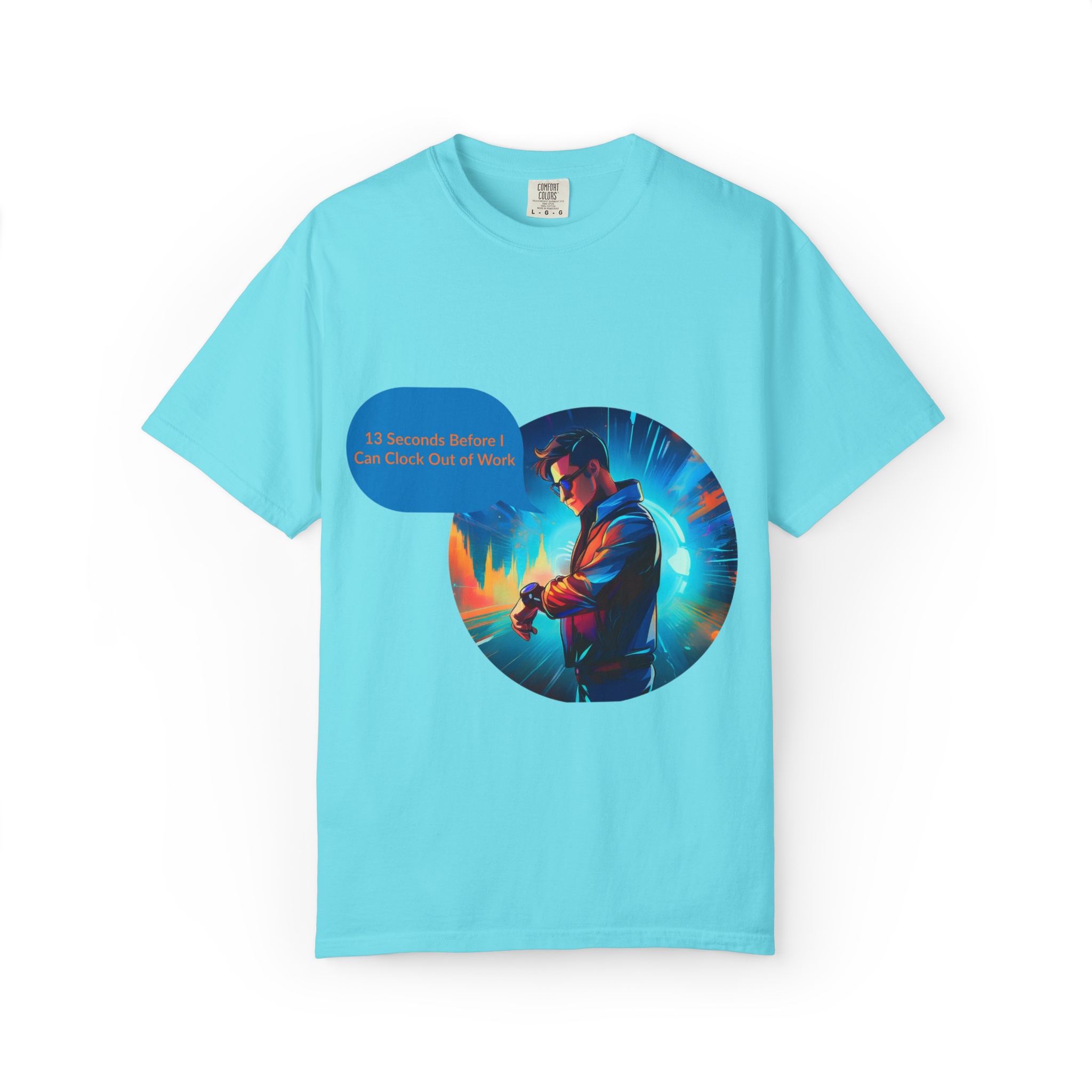 Cyber Gamer Character T-Shirt | Neon Futuristic Illustration - Image 22