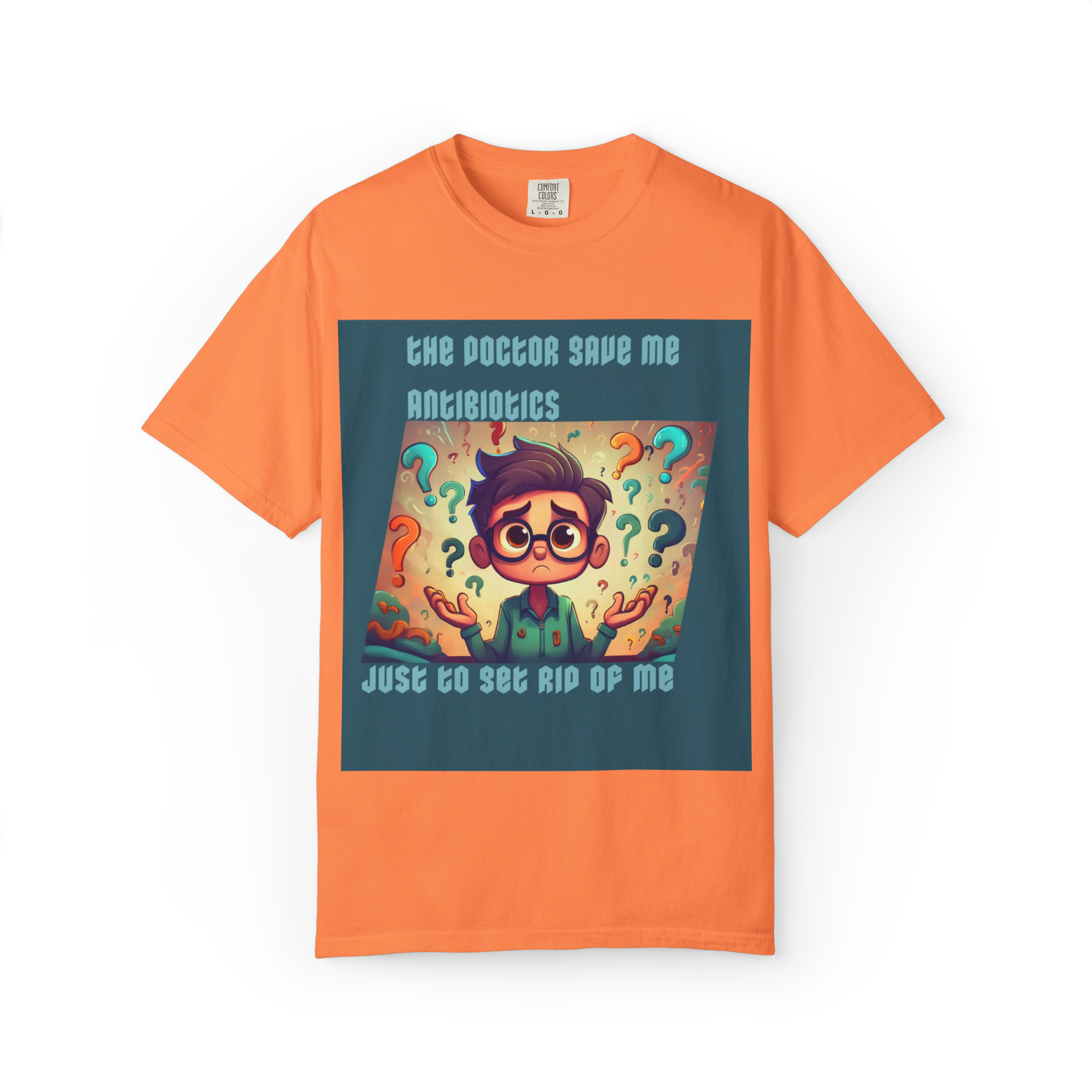 Antibiotics Cartoon Doctor T-shirt | Funny Medical Question Mark Design - Image 21