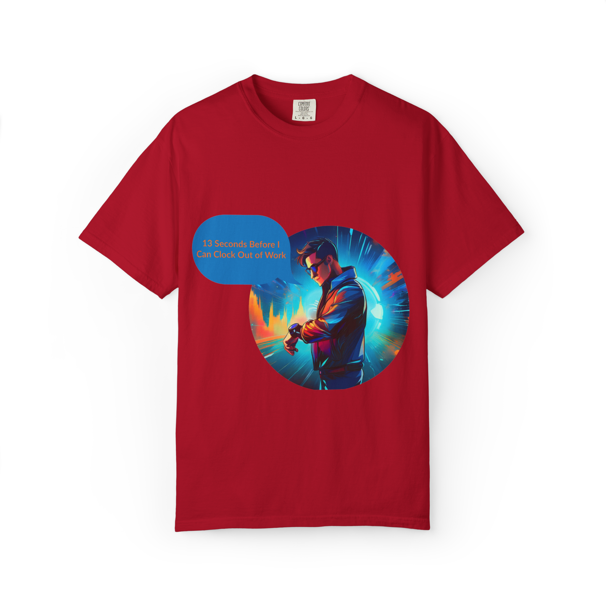 Cyber Gamer Character T-Shirt | Neon Futuristic Illustration - Image 23