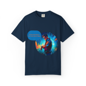 Cyber Gamer Character T-Shirt | Neon Futuristic Illustration