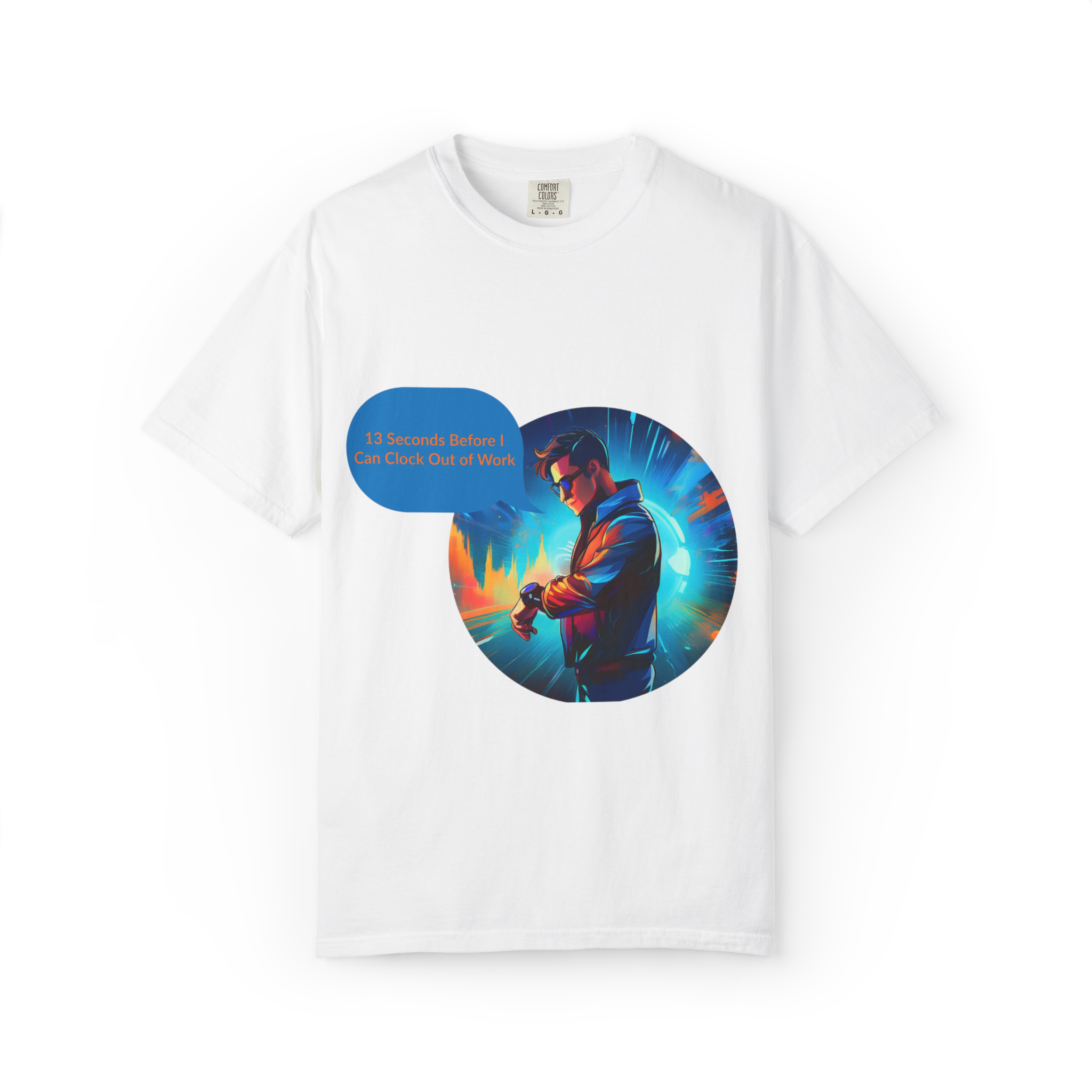 Cyber Gamer Character T-Shirt | Neon Futuristic Illustration - Image 14