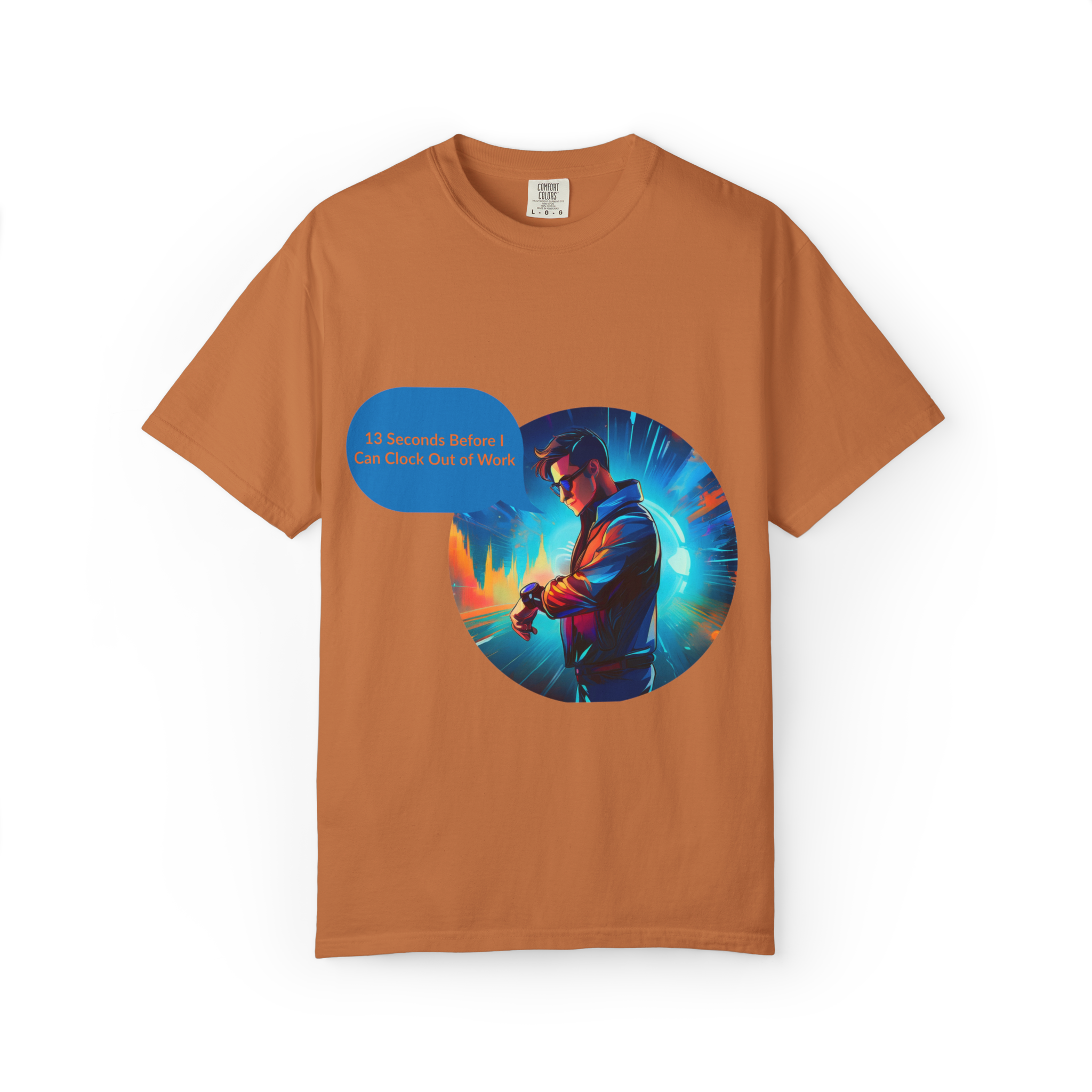Cyber Gamer Character T-Shirt | Neon Futuristic Illustration - Image 17