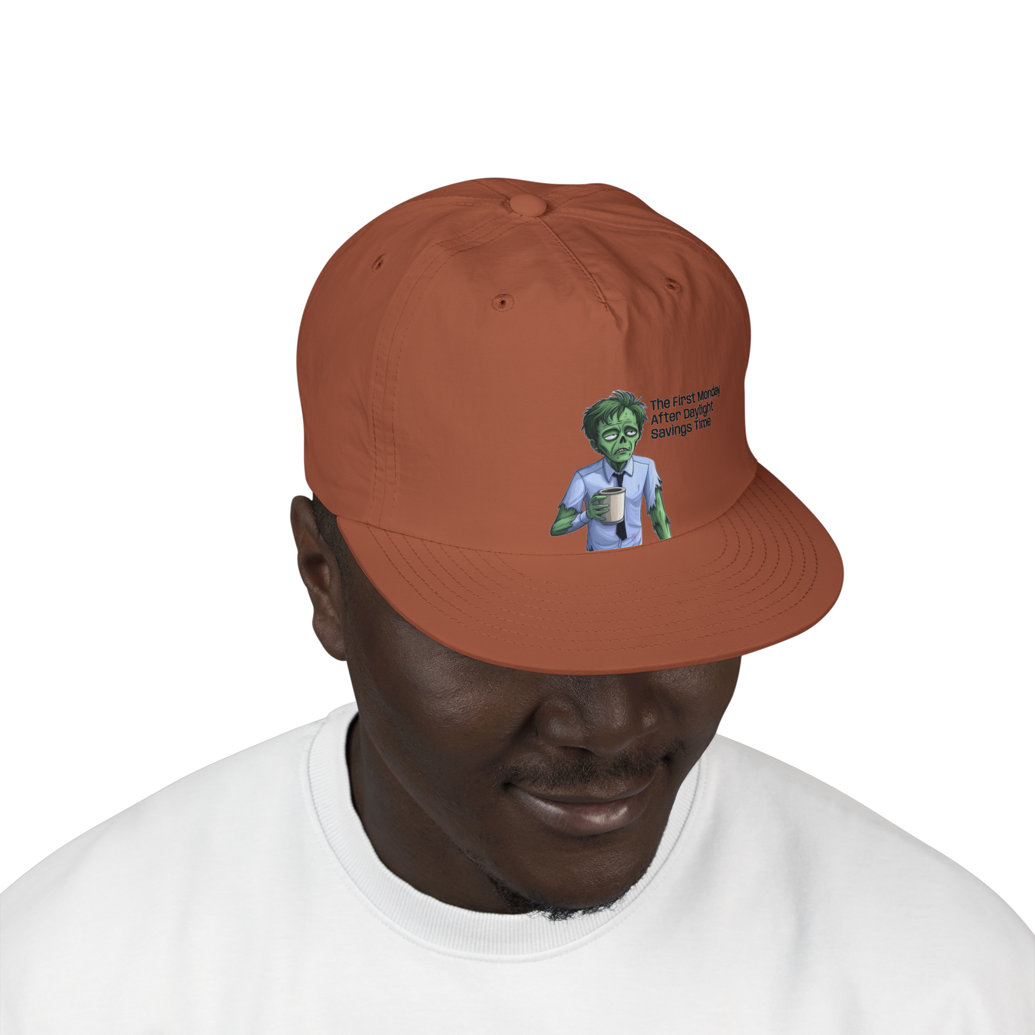 Zombie with Coffee Surf Cap | Funny Monday Morning Hat - Image 6