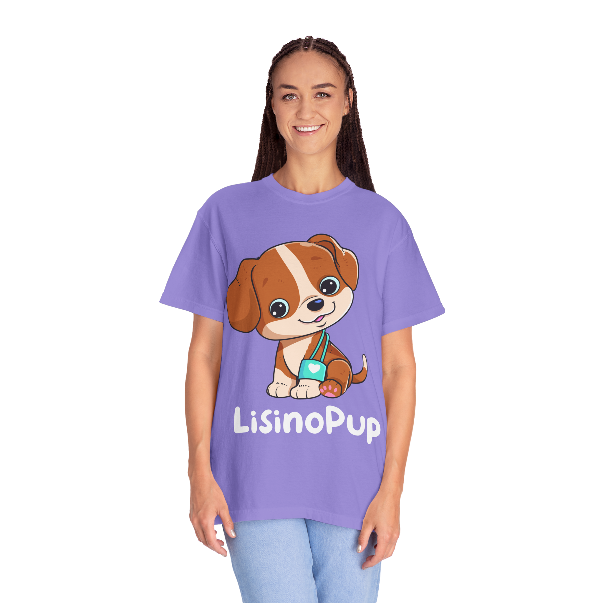 Cute Puppy Illustration T-Shirt | Cartoon Dog Graphic - Image 10