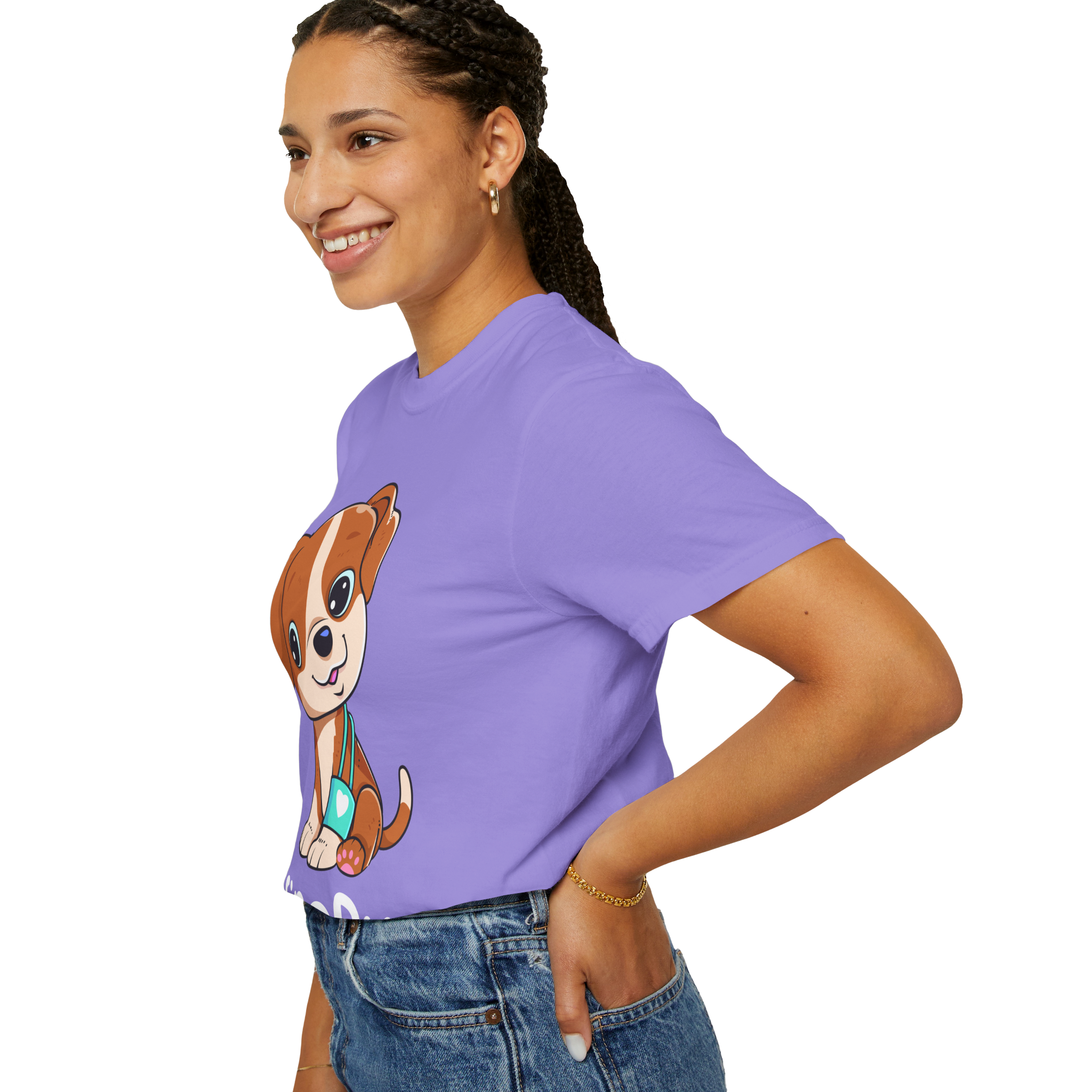 Cute Puppy Illustration T-Shirt | Cartoon Dog Graphic - Image 8