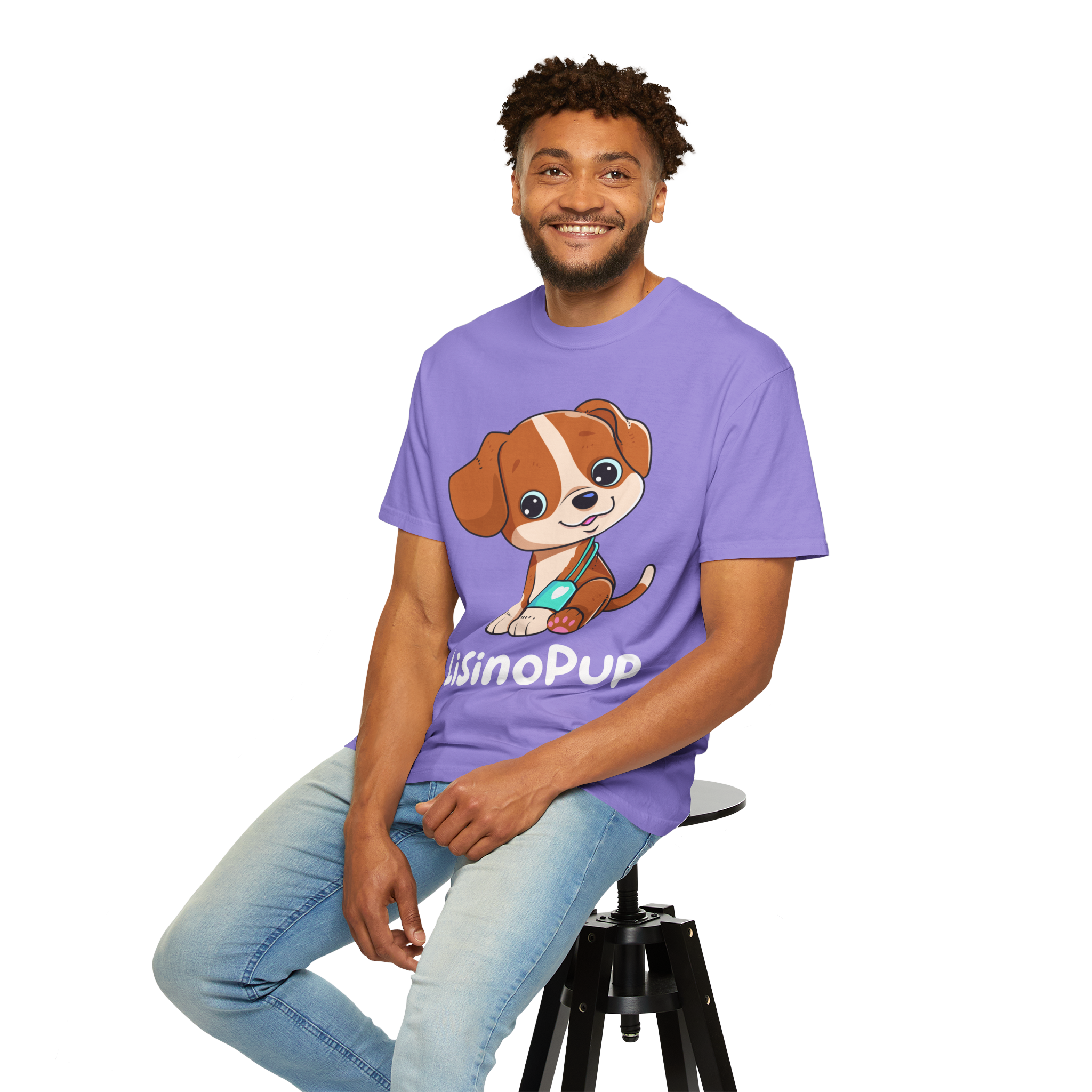 Cute Puppy Illustration T-Shirt | Cartoon Dog Graphic - Image 14