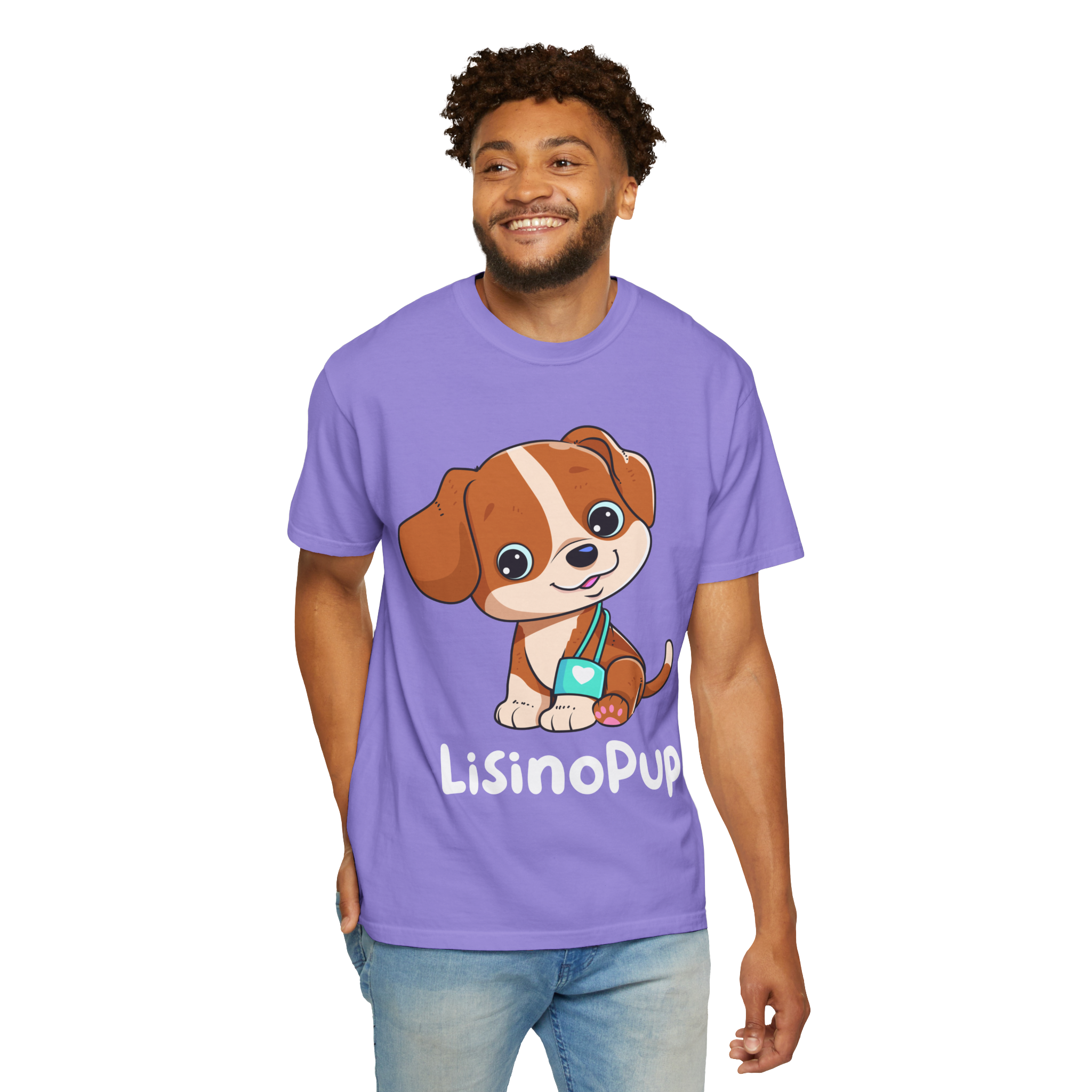 Cute Puppy Illustration T-Shirt | Cartoon Dog Graphic - Image 11